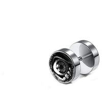 Load image into Gallery viewer, Fake Piercing Plug Ohrring Edelstahl silber unisex
