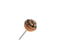 Load image into Gallery viewer, Gewindelose Piercing Enden 0.45mm Holz Blume 5mm - chic - net.de
