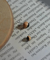 Load image into Gallery viewer, Gewindelose Piercing Enden 0.45mm Holz Stein Halbkugel - chic - net.de
