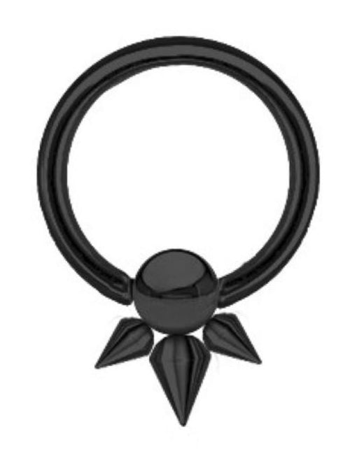 Gothic - inspirierter PVD - Schwarzer BCR Piercing - Schmuck - chic - net.de