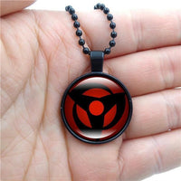 Cargar imagen en el visor de la galería, Halskette Kugel Kette Kakashi Sharingan rot schwarz silber - chic - net.de
