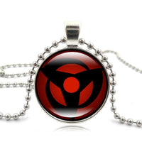 Cargar imagen en el visor de la galería, Halskette Kugel Kette Kakashi Sharingan rot schwarz silber - chic - net.de
