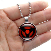 Cargar imagen en el visor de la galería, Halskette Kugel Kette Kakashi Sharingan rot schwarz silber - chic - net.de
