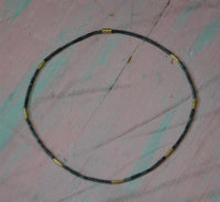 Load image into Gallery viewer, Halskette Lavastein 925 Sterling Silber vergoldet 43cm - chic - net.de
