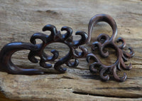 Cargar imagen en el visor de la galería, Sonoholz Piercing Holz Schnörkel Spirale Hook Dehnschnecke
