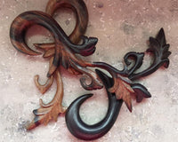 Cargar imagen en el visor de la galería, Sonoholz hell dunkel braun 8mm Lobe Piercing Hook Blüte
