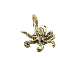Load image into Gallery viewer, Ohrgewicht 4mm Hook Messing Oktopus 70mm Kraken
