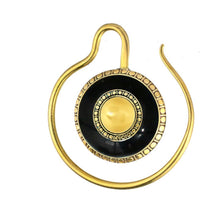 Load image into Gallery viewer, Tribal-Ohrgewicht Messing Harzeinlage Ohrgewicht 3mm
