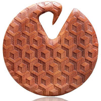 Load image into Gallery viewer, Ear Weight 3D-Illusions-Design Piercing Sawo-Holz 8mm

