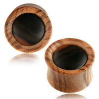 Cargar imagen en el visor de la galería, Plug Olivenholz Sonoholz hell gemasert Mitte braun Tunnel Tribal Expander Organic
