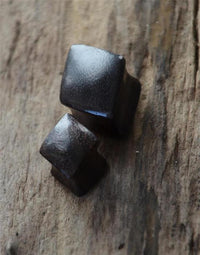 Cargar imagen en el visor de la galería, Flesh Plug Holz Raute Karo dunkel double flared
