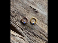 Cargar imagen en el visor de la galería, Klapp Segment Ring Piercing gold rotgold Opal Punkte - chic - net.de
