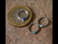 Load image into Gallery viewer, Klapp Segmentring Piercing Edelstahl Stein Punkte - chic - net.de
