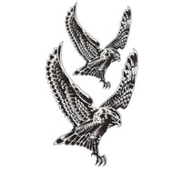 Load image into Gallery viewer, Klebetattoo Tattoos Adler schwarz weiß Comic - Style vereinfacht 2 Motive 1 Bogen - chic - net.de
