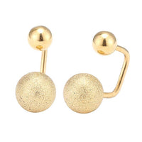 Load image into Gallery viewer, Long Staples Barbell 90 Grad Schraubverschluss zwei Kugeln golden glitzer - chic - net.de
