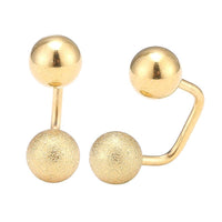 Load image into Gallery viewer, Long Staples Barbell 90 Grad Schraubverschluss zwei Kugeln golden glitzer - chic - net.de
