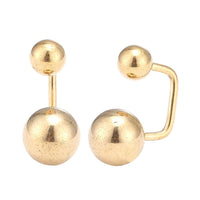 Load image into Gallery viewer, Long Staples Barbell 90 Grad Schraubverschluss zwei Kugeln große und klein goldfarben - chic - net.de
