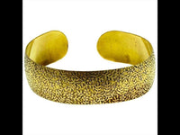 Cargar imagen en el visor de la galería, Messing Brass Armreif Blumen Äste golden 20 mm nickelfrei antik Tribal offen Schmuck - chic - net.de
