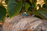 Cargar imagen en el visor de la galería, Messing Brass Armreif golden Türkis rund Blume Zopfrand nickelfrei verstellbar antik Tribal Schmuck - chic - net.de
