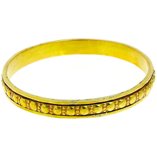 Messing Brass Armreif rot golden Kreise 9 mm nickelfrei antik Tribal 69 mm Schmuck - chic - net.de