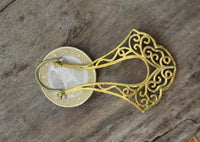 Load image into Gallery viewer, Messing Bügel Ohrringe antik gold Zapfen Spiralen - chic - net.de
