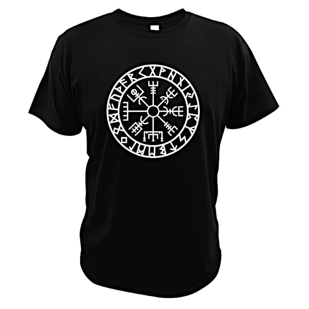 Viking T-Shirt Icelandic Vegvisir Kompass Rune Baumwolle
