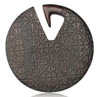 Load image into Gallery viewer, Narra - Holz Ohr Gewicht filigran Muster 8mm Ear Weights - chic - net.de
