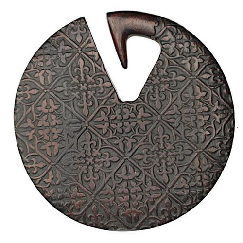 Narra - Holz Ohr Gewicht filigran Muster 8mm Ear Weights - chic - net.de