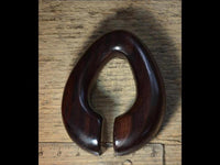 Load image into Gallery viewer, Narraholz 14mm Piercing Hoop Creole Ei Form Dehner 70mm - chic - net.de
