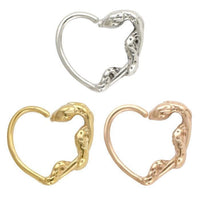 Load image into Gallery viewer, Nasenring Septum Piercing Edelstahl Herz Schlange - chic - net.de

