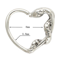Load image into Gallery viewer, Nasenring Septum Piercing Edelstahl Herz Schlange - chic - net.de
