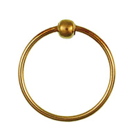 Load image into Gallery viewer, Nostril Piercing Nasenringe Ring Kugel golden 925 Sterlingsilber vergoldet filigran - chic - net.de
