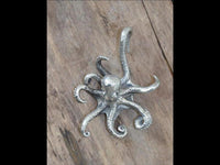 Cargar imagen en el visor de la galería, Ohrgewicht 4mm Hook White Brass Oktopus 70mm silbern - chic - net.de
