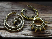 Load image into Gallery viewer, Ohrgewicht Brass 4mm Expander Piercing Clicker Sonne - chic - net.de
