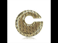 Load image into Gallery viewer, Ohrgewicht Brass Piercing 10mm Blume des Lebens Kreis - chic - net.de
