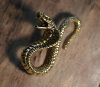 Cargar imagen en el visor de la galería, Ohrgewicht Messing 3mm 8ga Kobra Schlange Hook - chic - net.de
