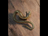 Cargar imagen en el visor de la galería, Ohrgewicht Messing 3mm 8ga Kobra Schlange Hook - chic - net.de
