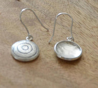 Load image into Gallery viewer, Ohrringe 925 Sterling Silber rund Kreise schwarz 16mm - chic - net.de
