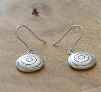 Load image into Gallery viewer, Ohrringe 925 Sterling Silber rund Kreise schwarz 16mm - chic - net.de
