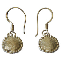 Load image into Gallery viewer, Ohrringe 925 Sterling Silber Sonne gebürstet 11mm - chic - net.de
