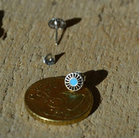 Load image into Gallery viewer, Ohrstecker 925 Silber Rad E - Coat Epoxid blau oxidiert - chic - net.de
