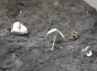 Load image into Gallery viewer, Ohrstecker 925 Sterling Silber Herz E - Coat Muschel Stein - chic - net.de
