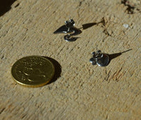 Load image into Gallery viewer, Ohrstecker Edelstahl Emaille blau silber Ente Schwan - chic - net.de
