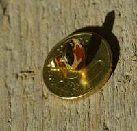 Load image into Gallery viewer, Ohrstecker Edelstahl Emaille gold orange Stern rund - chic - net.de
