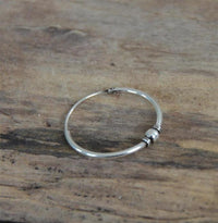 Load image into Gallery viewer, 925 Sterling Silber Ohrringe Creolen Celtic Bali Perle
