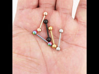 Load image into Gallery viewer, Nippel Piercing Set Brustwarzen Edelstahl Barbell Kordel
