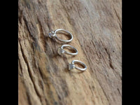 Load image into Gallery viewer, Universal Piercing Ring 925 Silber 1.2mm Mondstein
