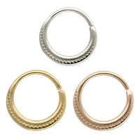 Load image into Gallery viewer, Nasenring Septum Piercing Edelstahl Pünktchen Sichel
