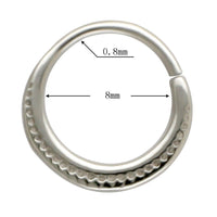 Load image into Gallery viewer, Nasenring Septum Piercing Edelstahl Pünktchen Sichel
