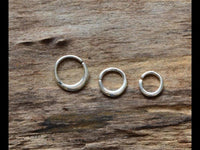 Load image into Gallery viewer, Nasenring Septum Ohr Piercing Ring 925 Silber Sichel
